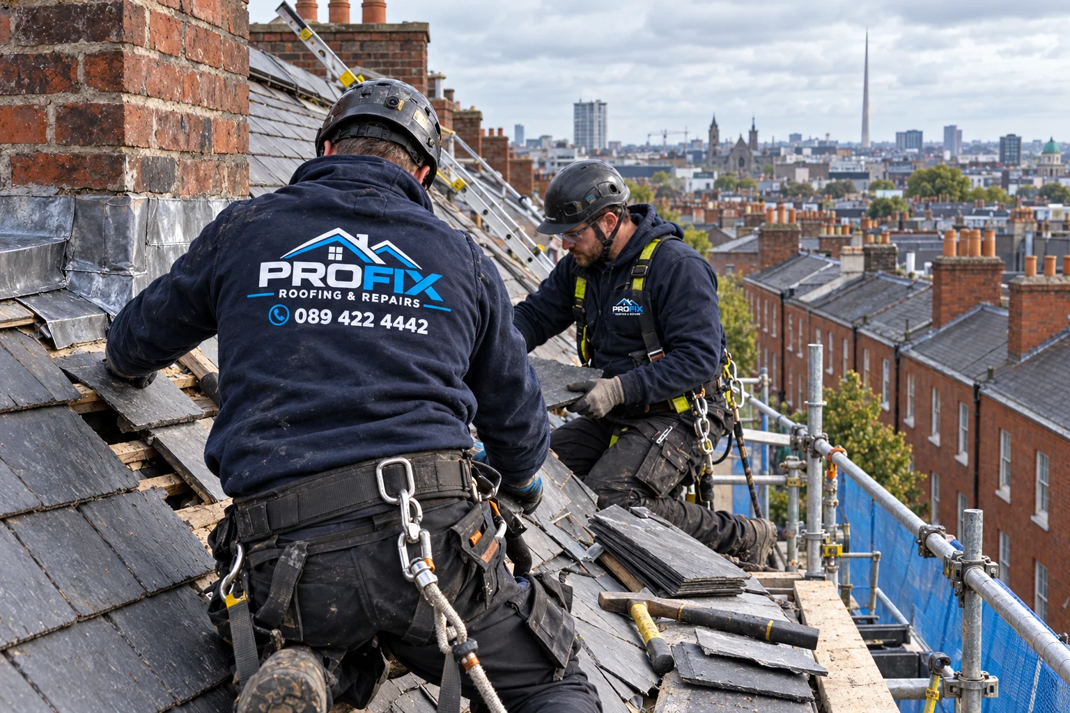 Slate roof repairs across Dublin